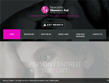 Tablet Screenshot of newcastlewomensaid.org.uk